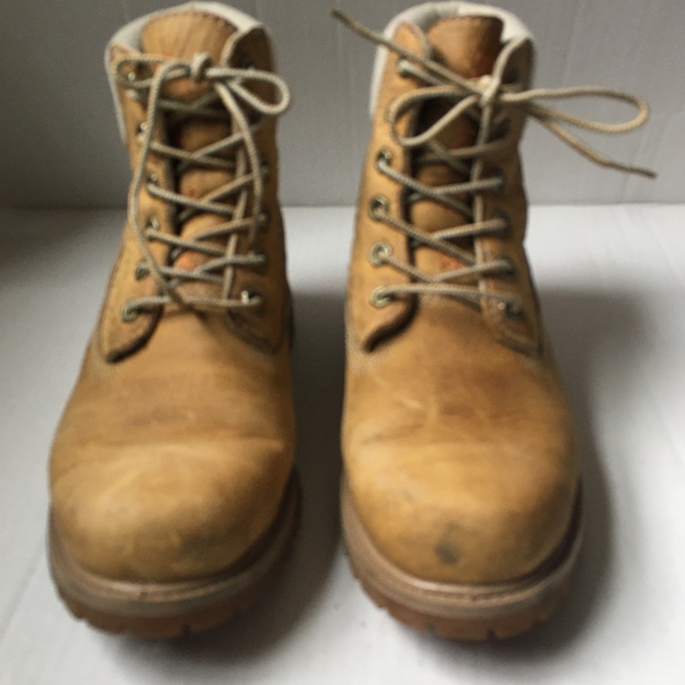 Timberland Tooled Leather Women’s Tan Boots Sz 7.5 Streetwear - Picture 2 of 13